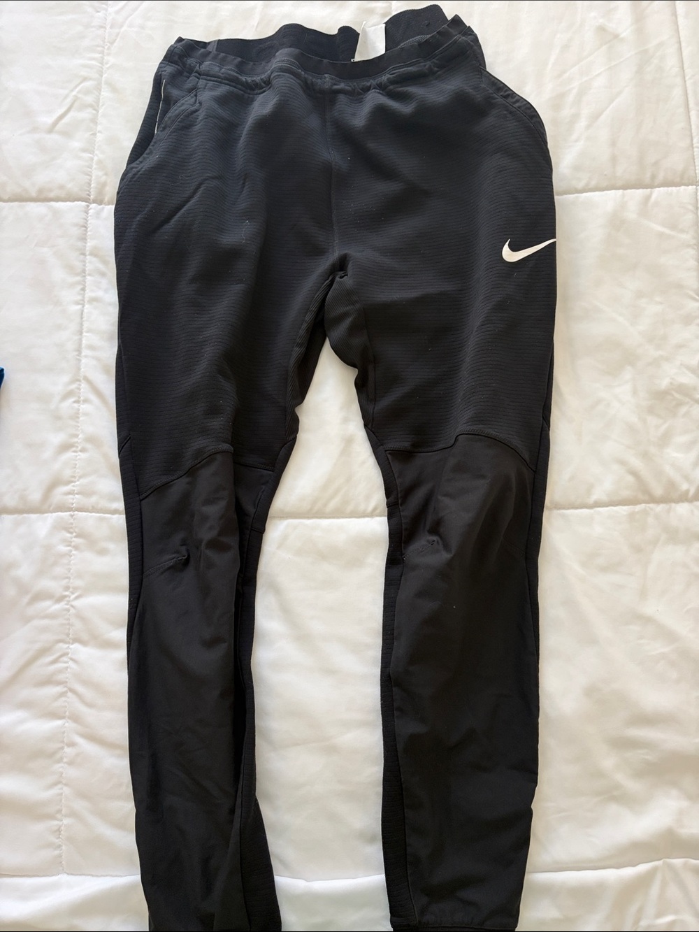 Nike Black Youth Training Joggers with White Swoosh
